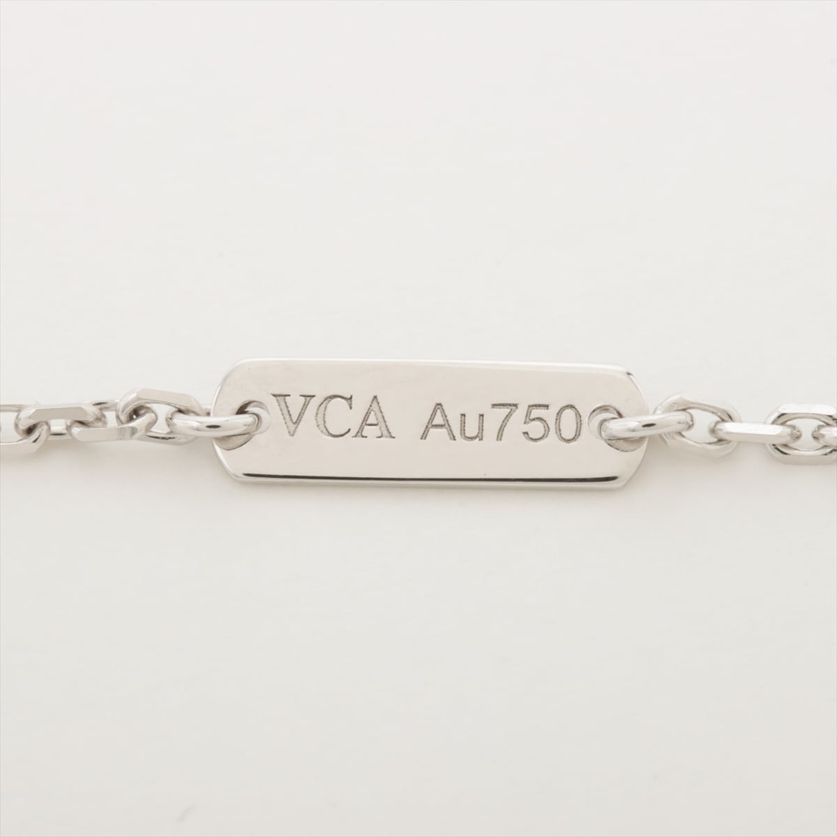 ヴァンクリーフ&アーペル ヴィンテージアルハンブラ セーブル ダイヤ ネックレス 750(WG) 7.1g セラドングリーン