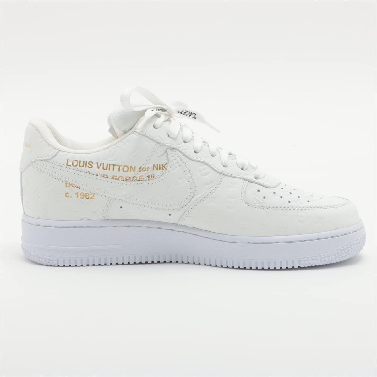 ルイヴィトン×ナイキ NIKE AIR FORCE 1 22年 レザー スニーカー 8 メンズ ホワイト LD0292  替えヒモ有｜a1831781｜中古ブランド品・ブランド古着通販｜ALLU（アリュー）