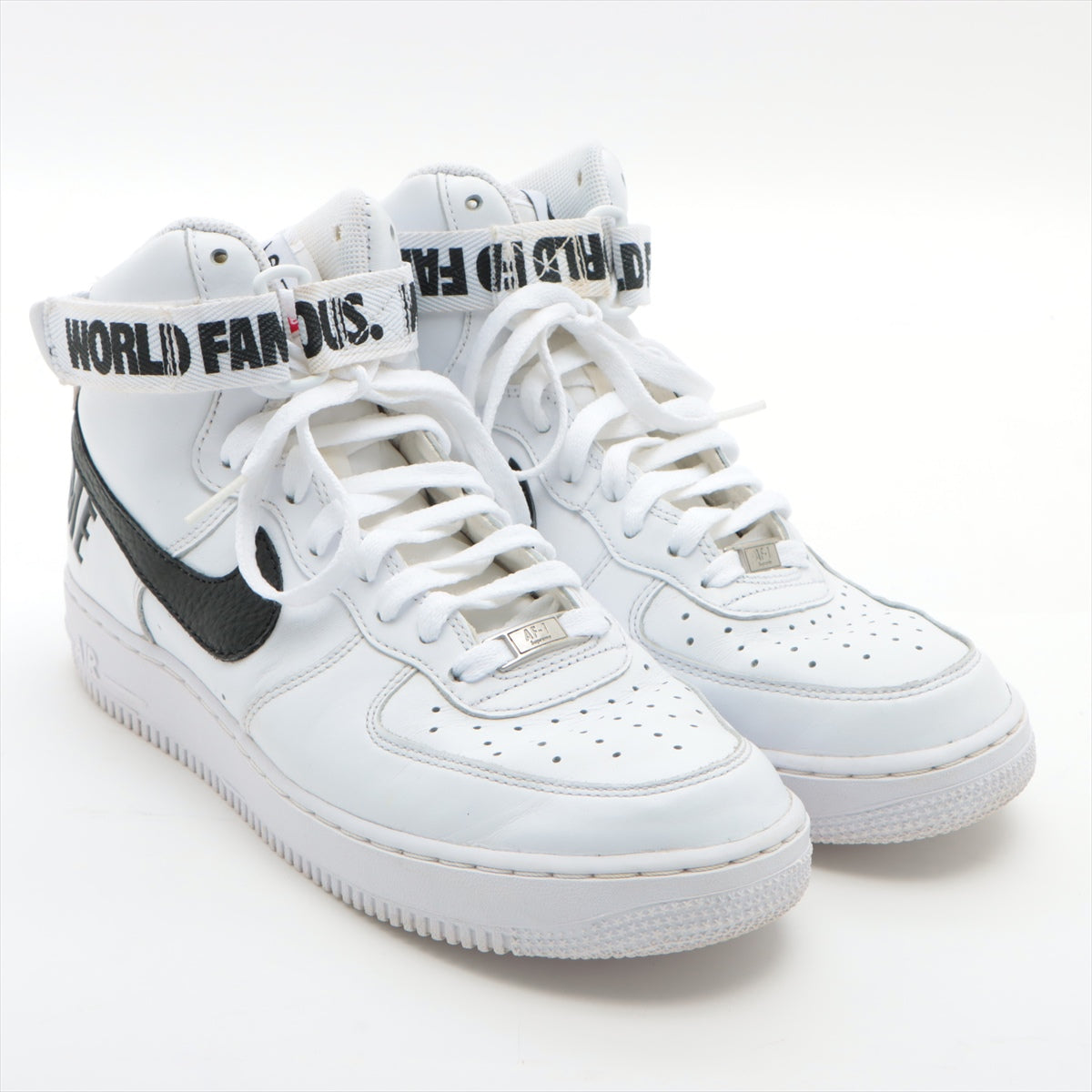 ナイキ×シュプリーム 14AW レザー ハイカットスニーカー 26.5cm メンズ ホワイト 698696-100 NIKE AIR  FOR｜a1908911｜中古ブランド品・ブランド古着通販｜ALLU（アリュー）