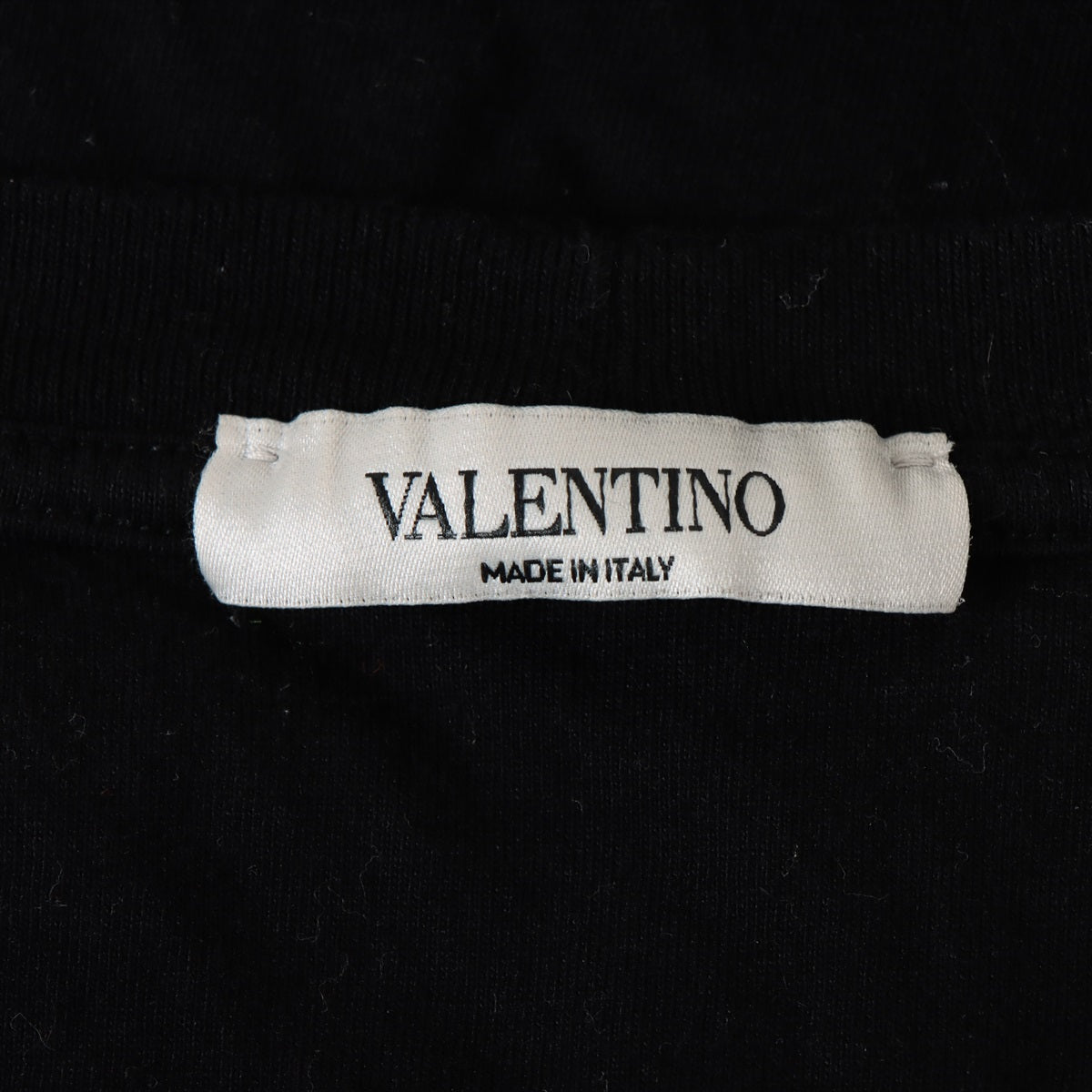 ヴァレンティノ VLTNロゴ コットン Tシャツ M メンズ ブラック