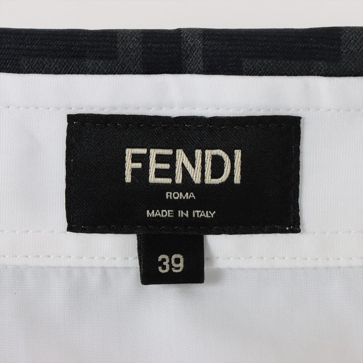フェンディ ズッカ 22年 コットン シャツ 39 メンズ ホワイト  FFロゴカラー FS0751 A4S6