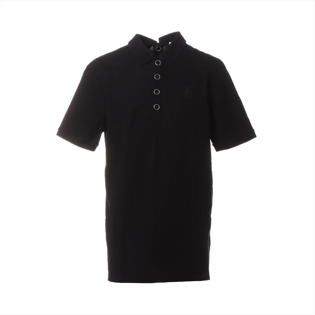 バーバリー TBロゴ コットン ポロシャツ L メンズ ブラック ティッシ期 4558757