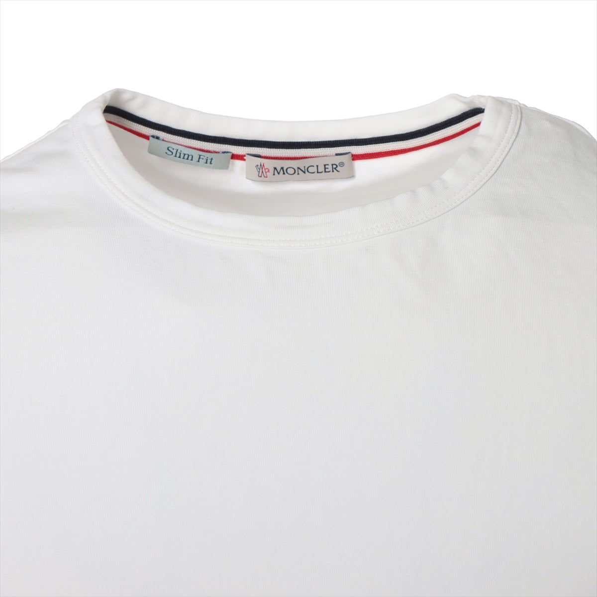 モンクレール 21年 コットン×ポリウレタン Tシャツ M メンズ ホワイト