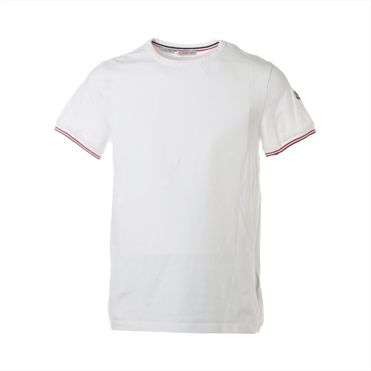 モンクレール 21年 コットン×ポリウレタン Tシャツ M メンズ ホワイト