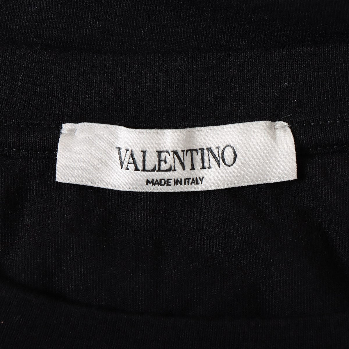 ヴァレンティノ VLTNロゴ コットン Tシャツ XL メンズ ブラック×イエロー  クルーネック