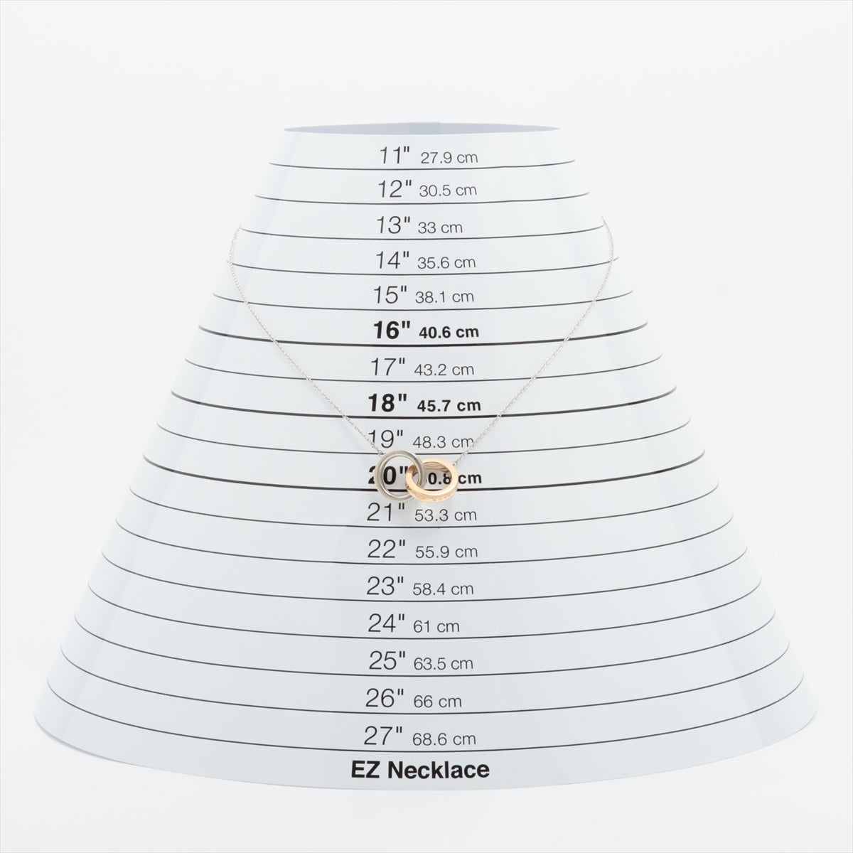 ティファニー 1837インターロッキングサークル ネックレス 925×750 5.9g ゴールド×シルバー