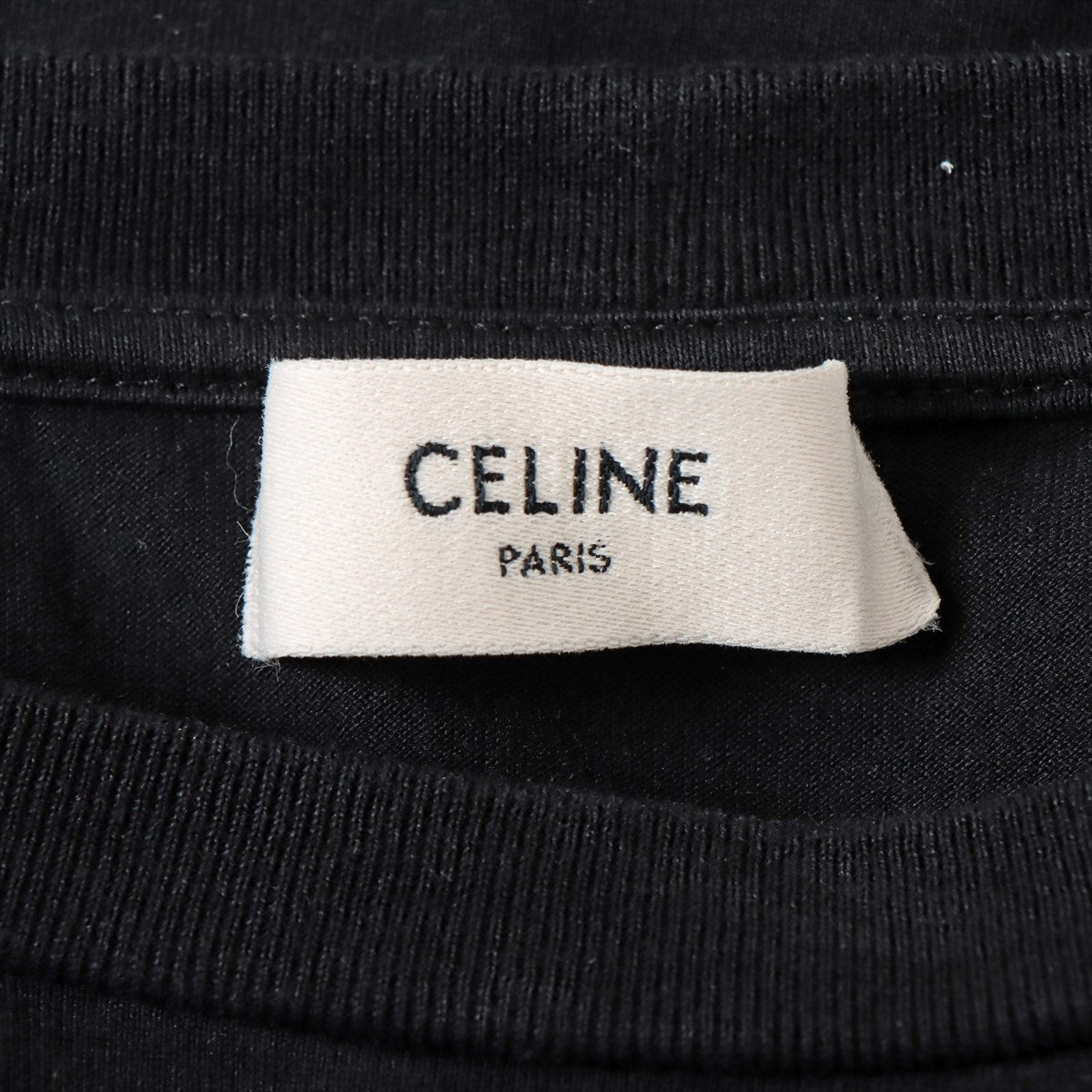 未使用品●CELINE セリーヌ 2X681671Q ロゴプリント 半袖 ルーズフィットTシャツ ブラック M イタリア製 正規品 タグ/箱付き メンズ