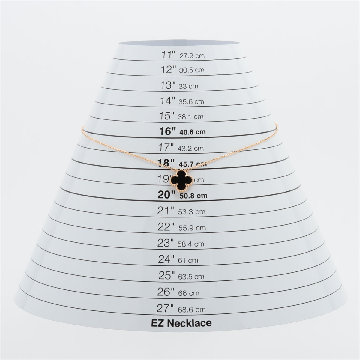 ヴァンクリーフ&アーペル ヴィンテージアルハンブラ オニキス ネックレス 750(YG) 5.2g VCARA45800