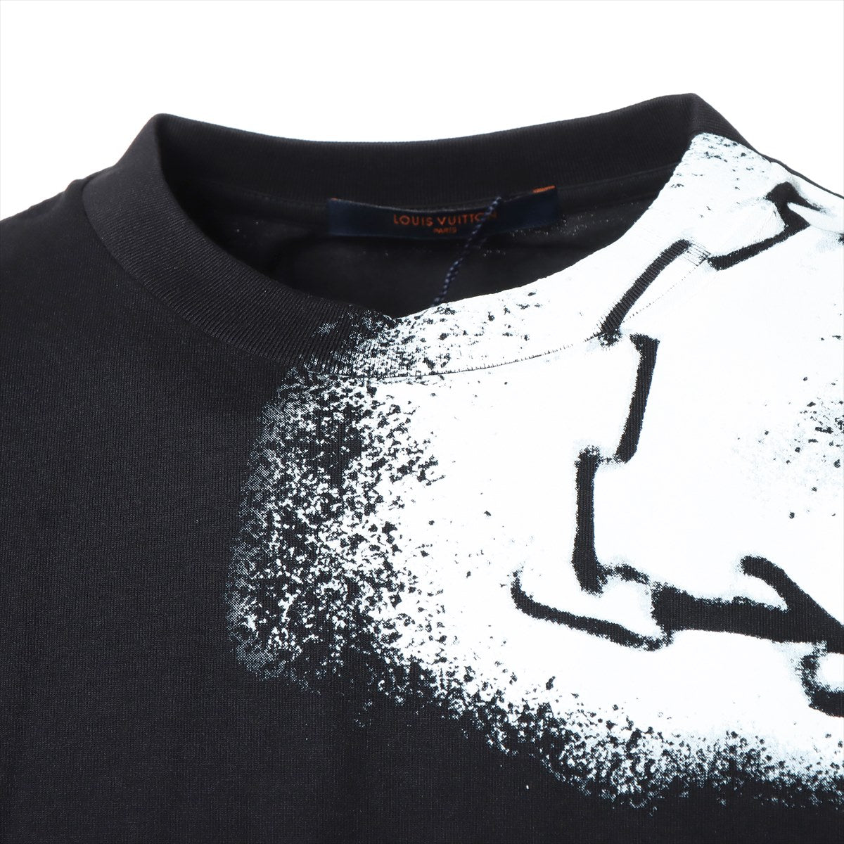 ルイヴィトン 20SS コットン Tシャツ S メンズ ブラック RM201M インサイドアウト Spray Chain Print Tee