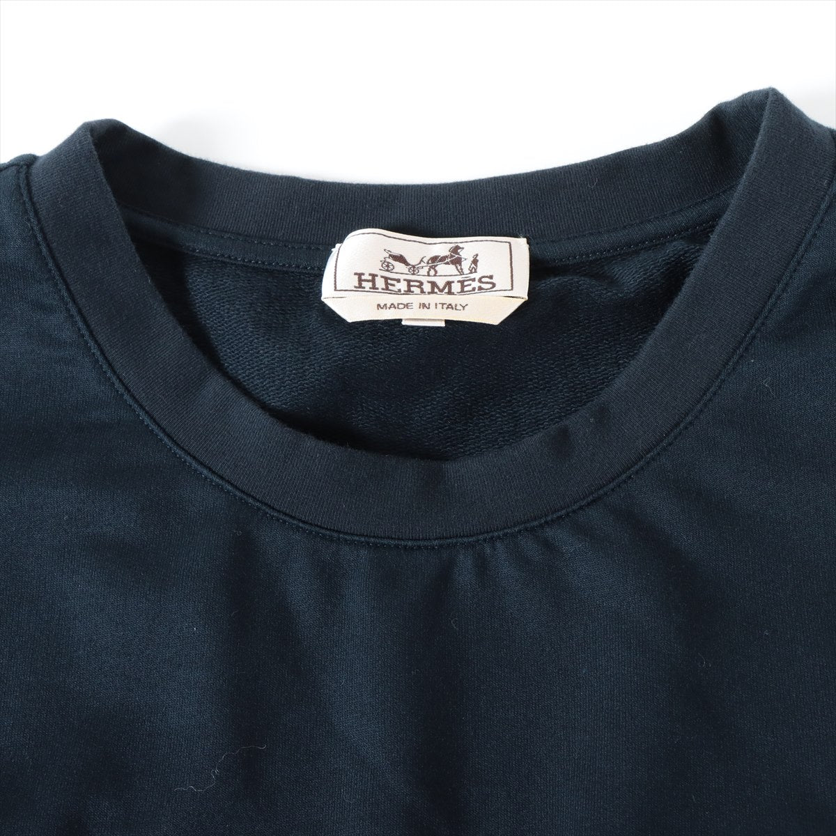 美品 エルメス HERMES シャツ ラムレザー ロングスリーブ 無地 トップス メンズ フランス製 52(L相当) ブラック