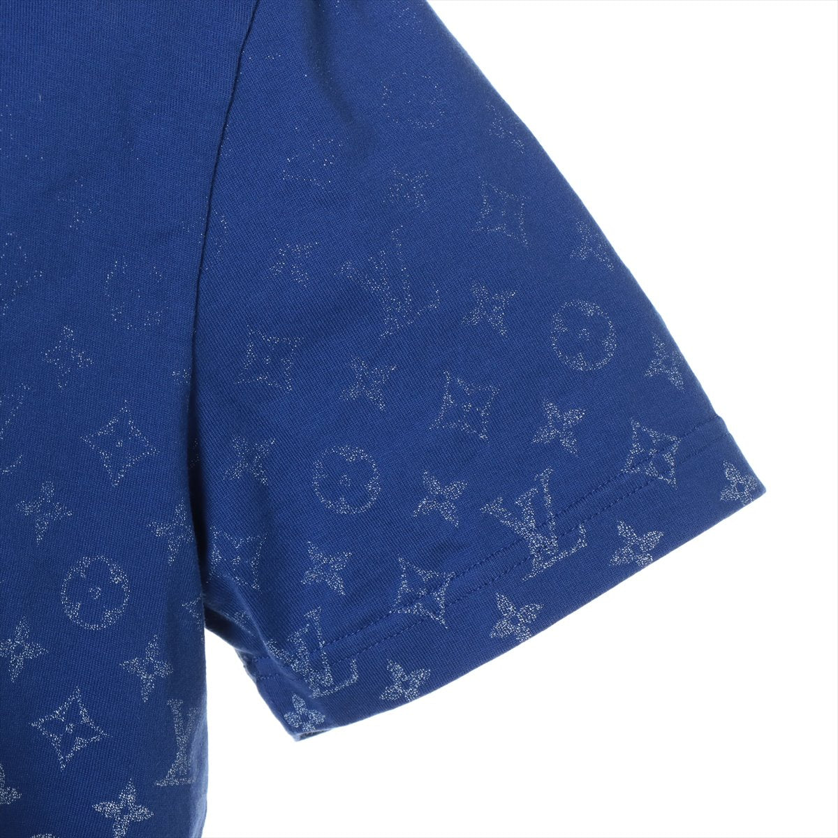 ルイヴィトン 22AW コットン Tシャツ M メンズ ブルー  RM222Q モノグラムグラディエント