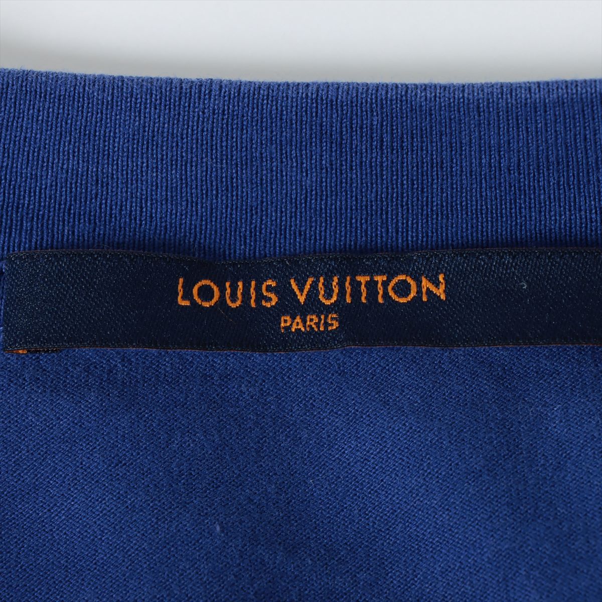ルイヴィトン 22AW コットン Tシャツ M メンズ ブルー  RM222Q モノグラムグラディエント