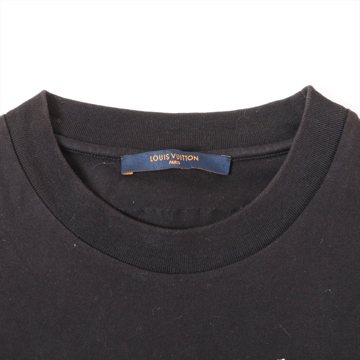 ヴィトン ロゴ コットン Tシャツ ブラック身幅455cm