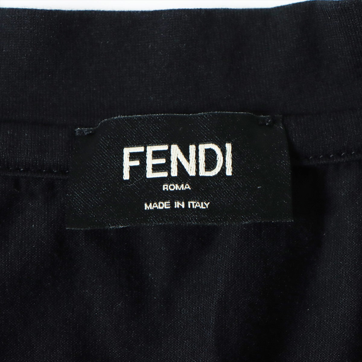 フェンディ ズッカ 20年 コットン×ポリウレタン Tシャツ XS メンズ ブラック