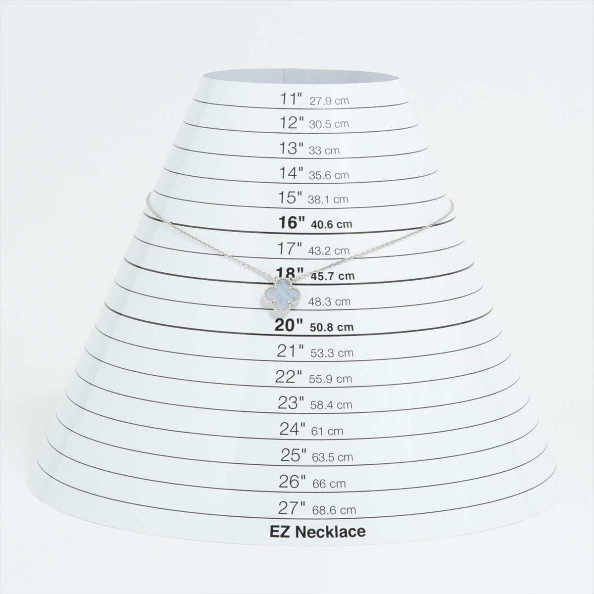 ヴァンクリーフ&アーペル ヴィンテージアルハンブラ カルセドニー ネックレス 750(WG) 5.3g