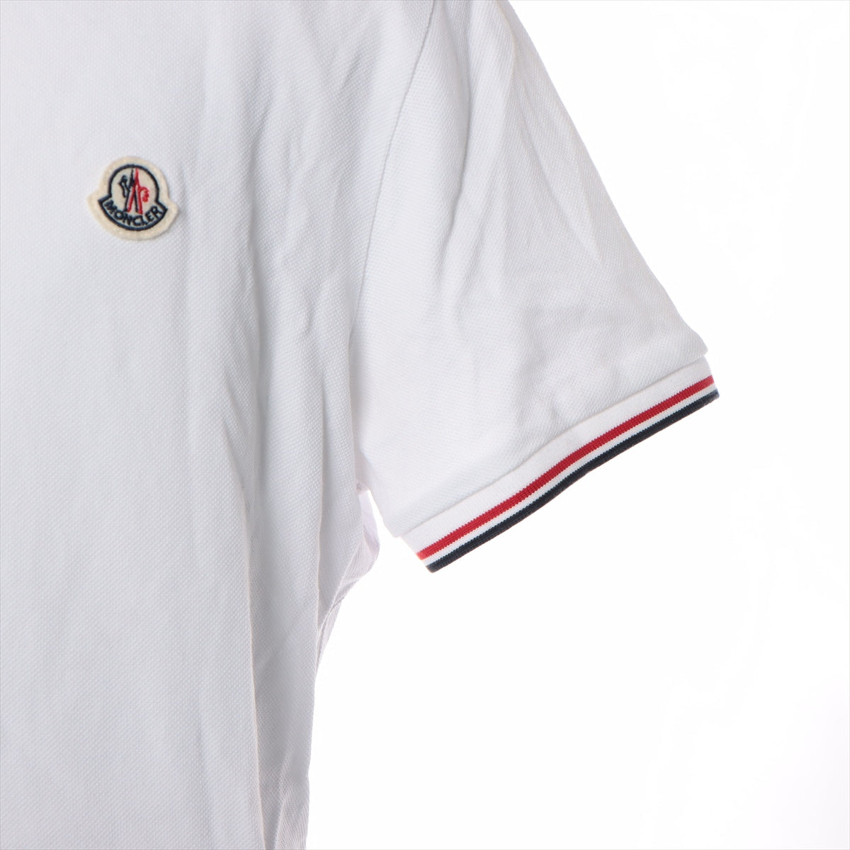 モンクレール 19年 コットン ポロシャツ XL メンズ ホワイト