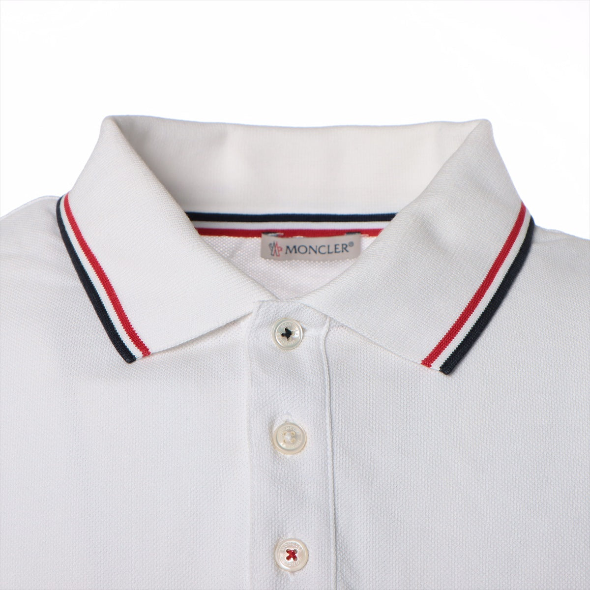 モンクレール 19年 コットン ポロシャツ XL メンズ ホワイト｜a2049049