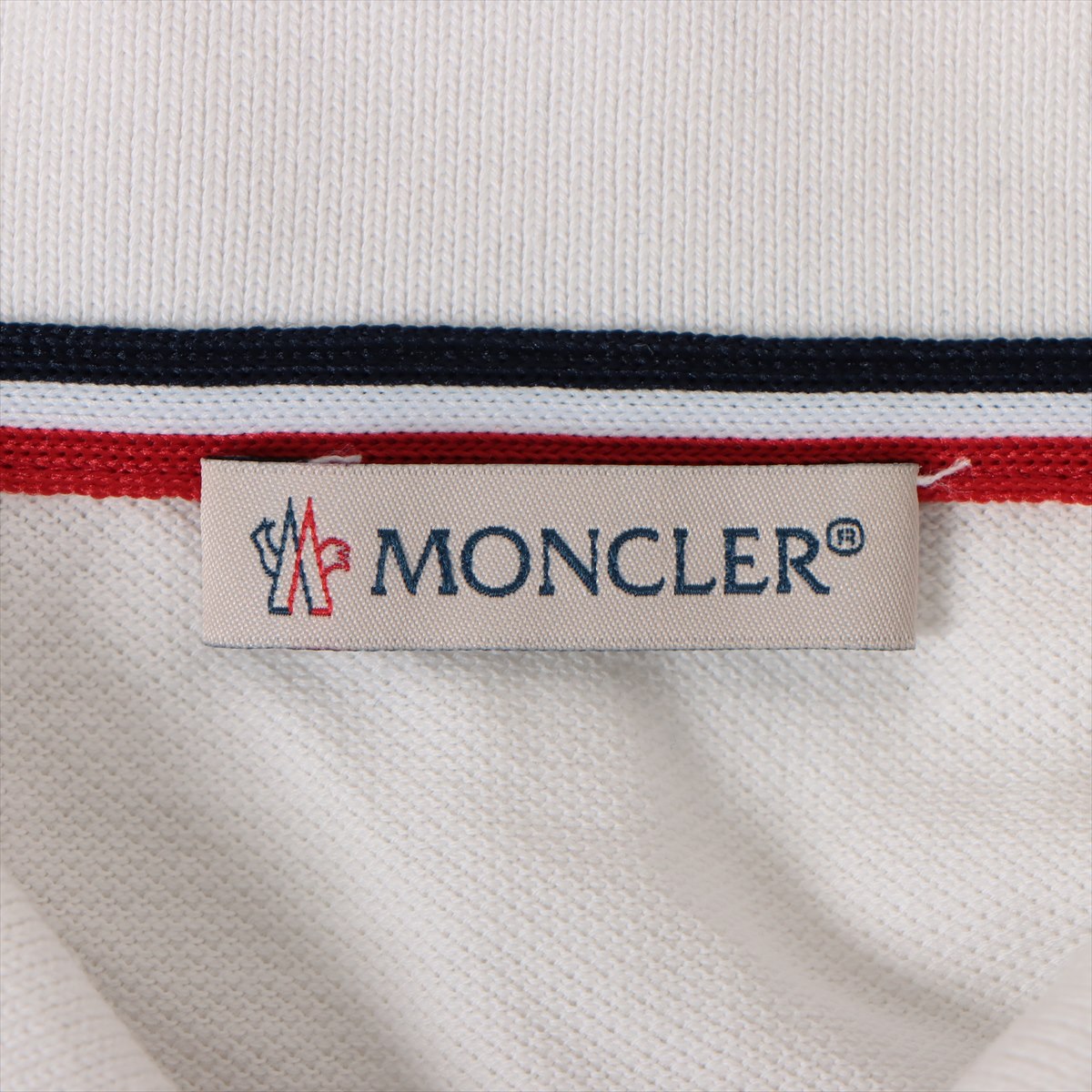 モンクレール 19年 コットン ポロシャツ XL メンズ ホワイト
