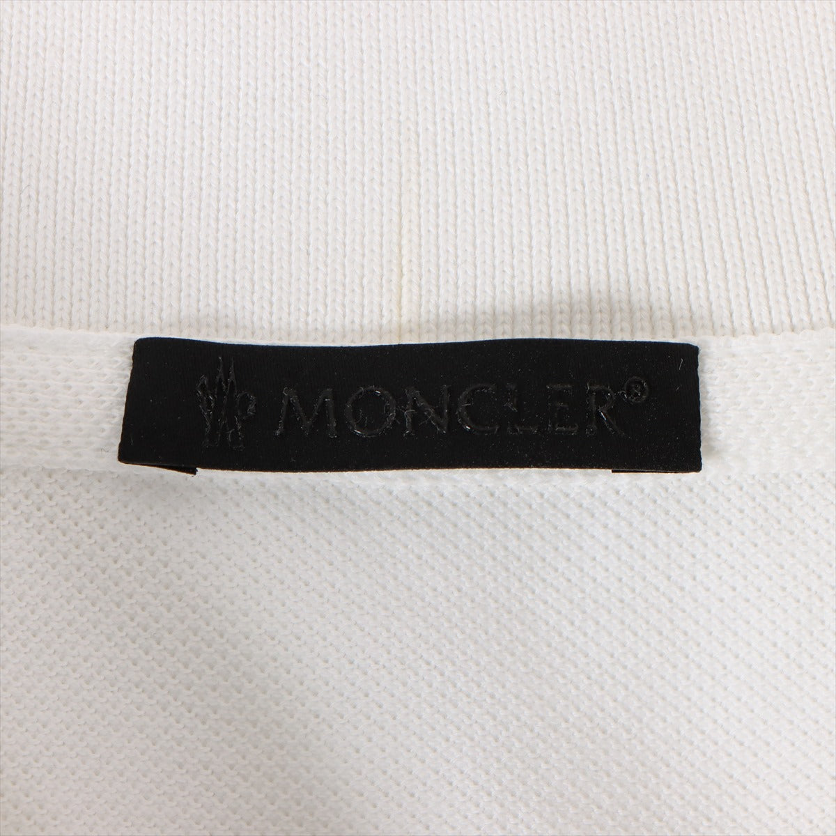 モンクレール 21年 コットン ポロシャツ M メンズ ホワイト