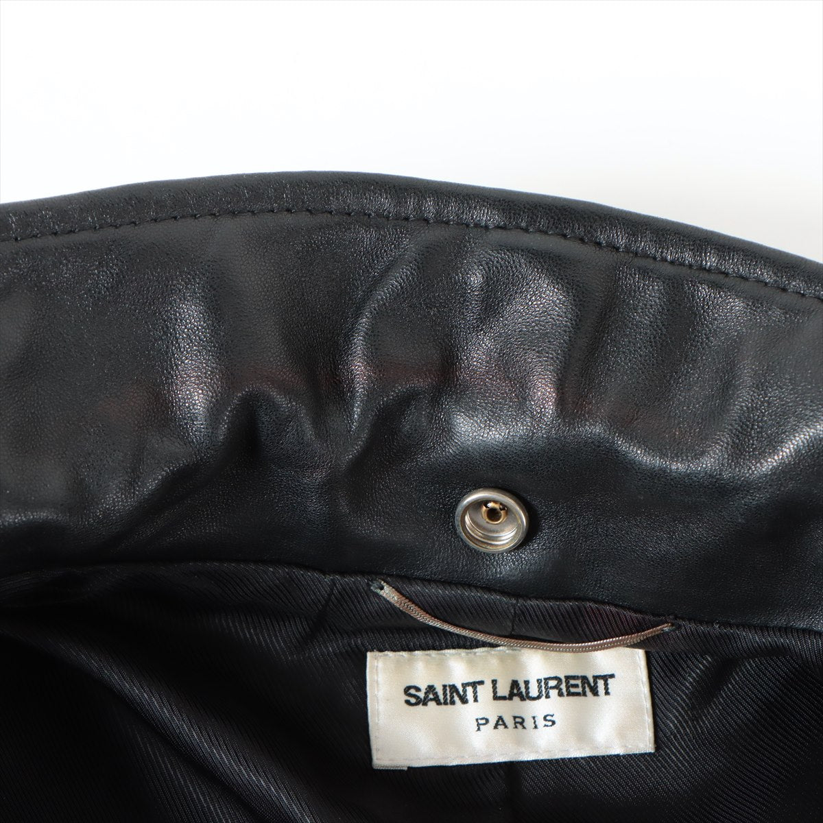 サンローランパリ L01 16年 ラム ライダースジャケット 50 メンズ ブラック 354718
