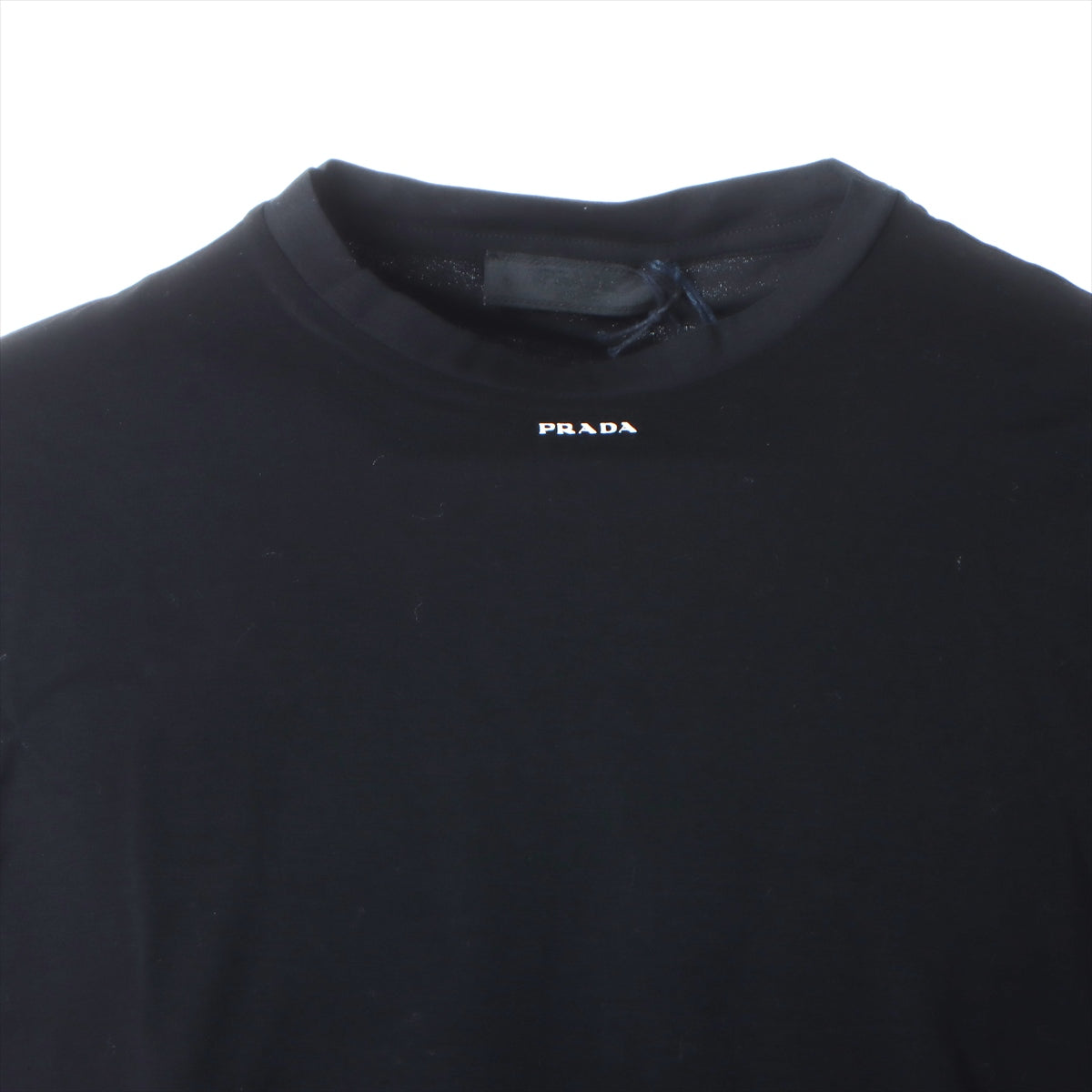 プラダ 23SS コットン×ポリウレタン Tシャツ XS メンズ ブラック