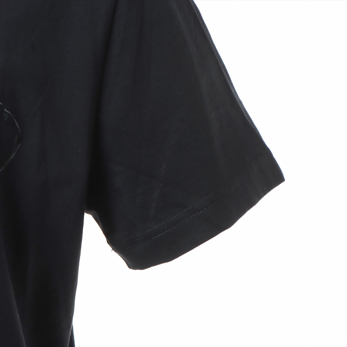 プラダ 22年 コットン Tシャツ M メンズ ブラック  UJN556 ロゴ刺繍