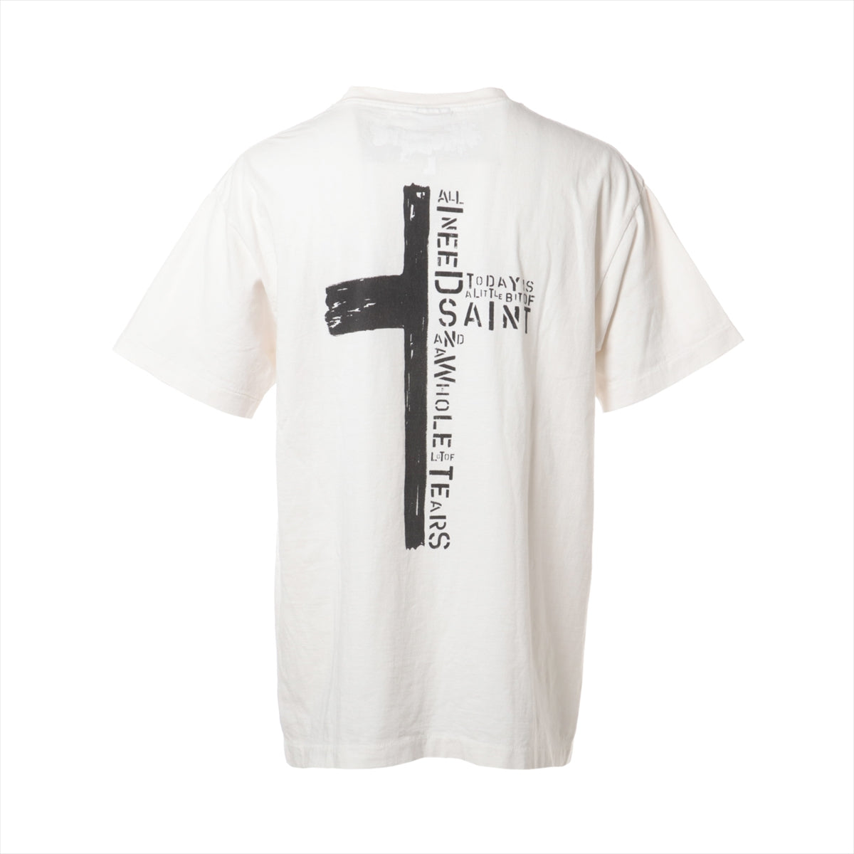 セントマイケル×デニムティアーズ コットン Tシャツ L メンズ ホワイト  SM-S21-0000-045