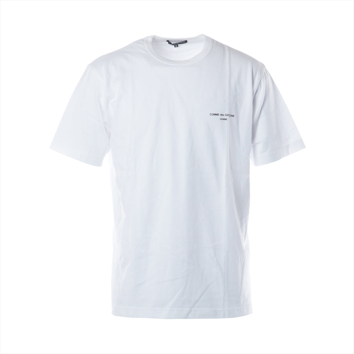 コムデギャルソンオム AD2020 コットン Tシャツ M メンズ ホワイト  ロゴプリント HF-T009