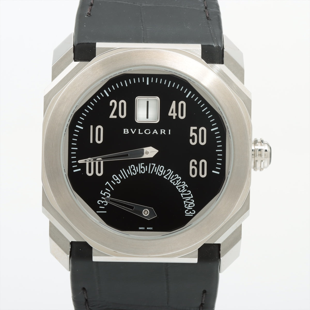 ブルガリ BVLGARI 腕時計 メンズ BGO38BSLDBR オクト レトログラード 38mm OCTO RETROGRADI 38mm 自動巻き（BVL 300/手巻き付） ブラックxブラック アナログ表示