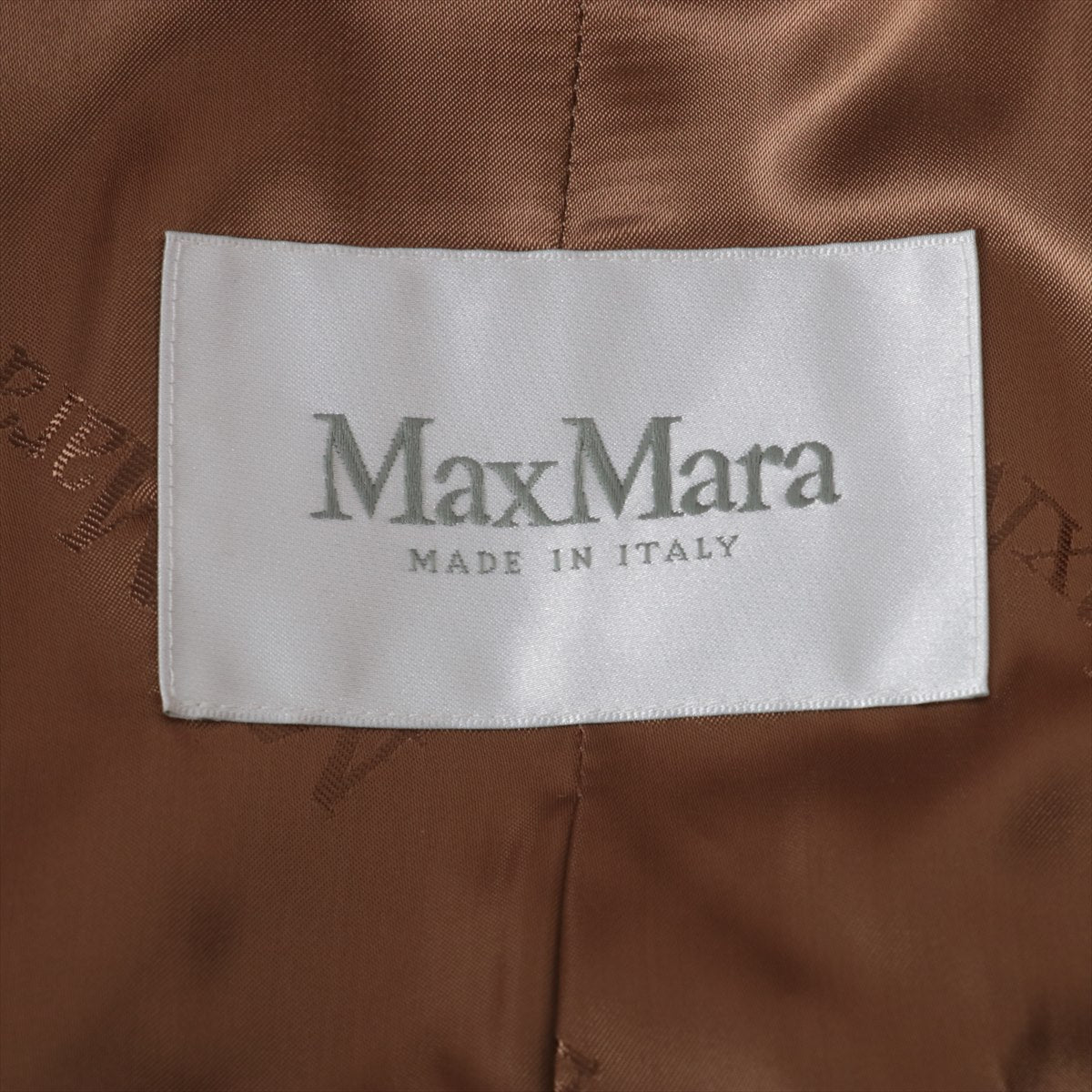 マックスマーラ テディベア キャメル×シルク ロングコート XS レディース ブラウン