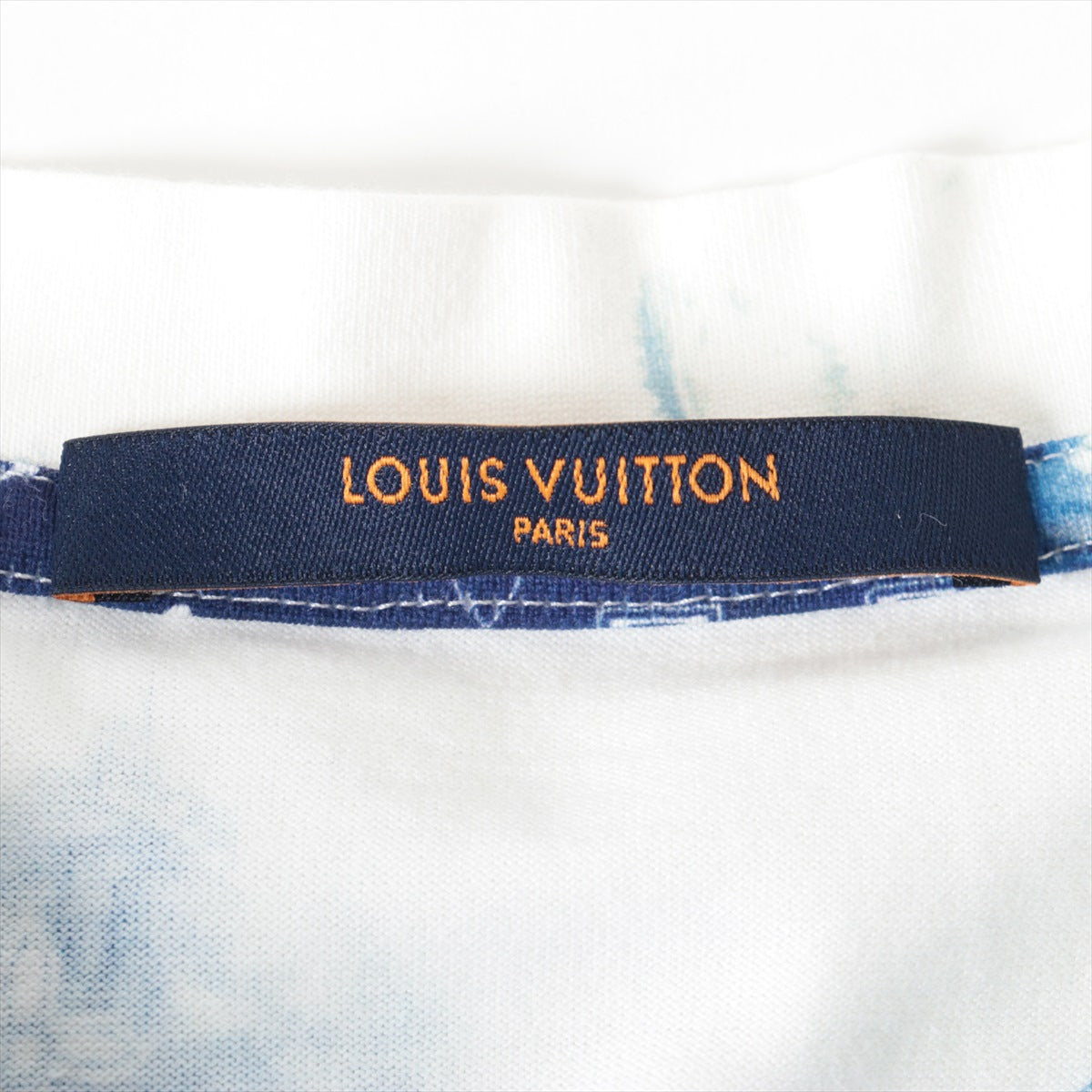 ルイヴィトン 22AW コットン Tシャツ XL メンズ ブルー×ホワイト  RM222M モノグラムバンダナ