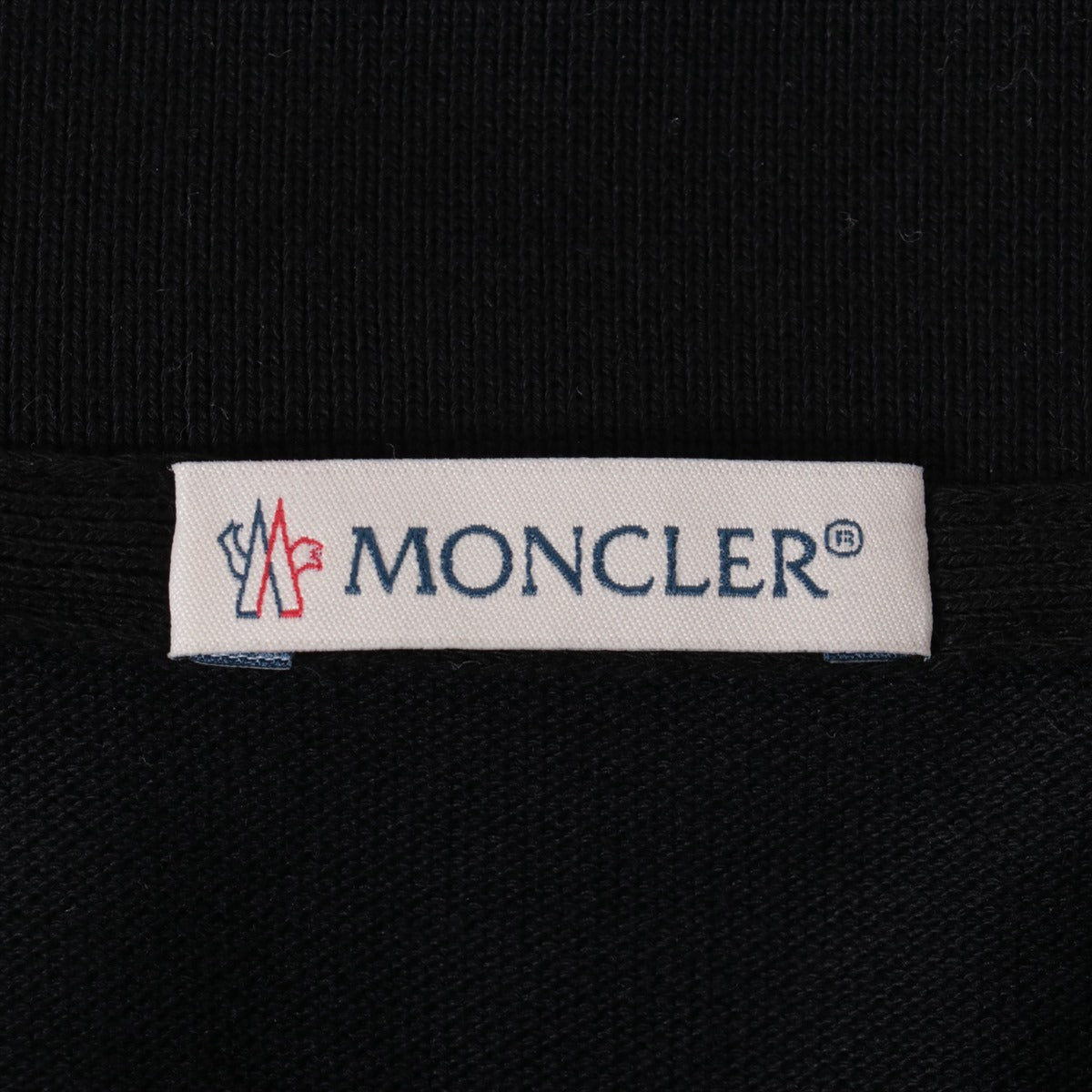 モンクレール 16年 コットン ポロシャツ S メンズ ブラック