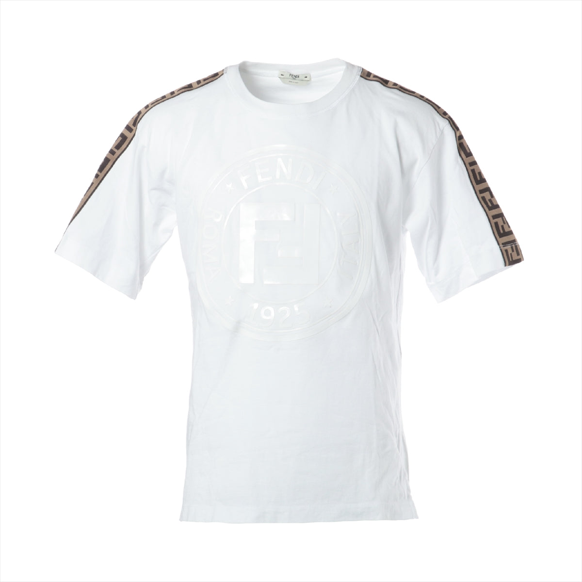 フェンディ ズッカ 20年 コットン Tシャツ 40 メンズ ホワイト FAF073 ...