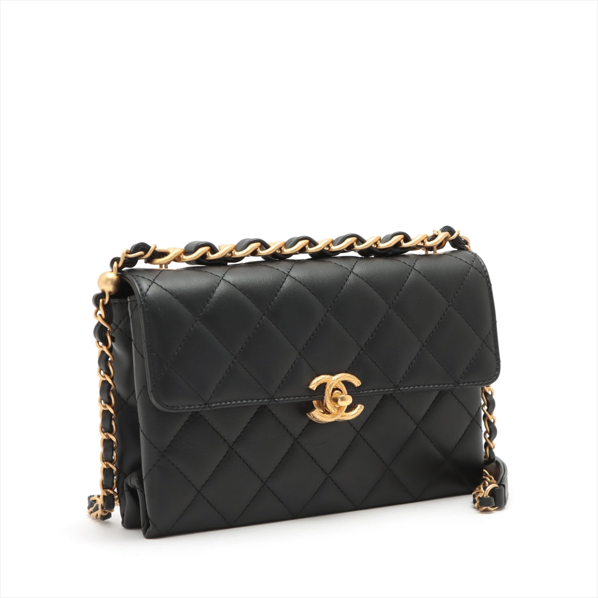 シャネル CHANEL マトラッセ シングルフラップ ヴィンテージ ゴールド金具