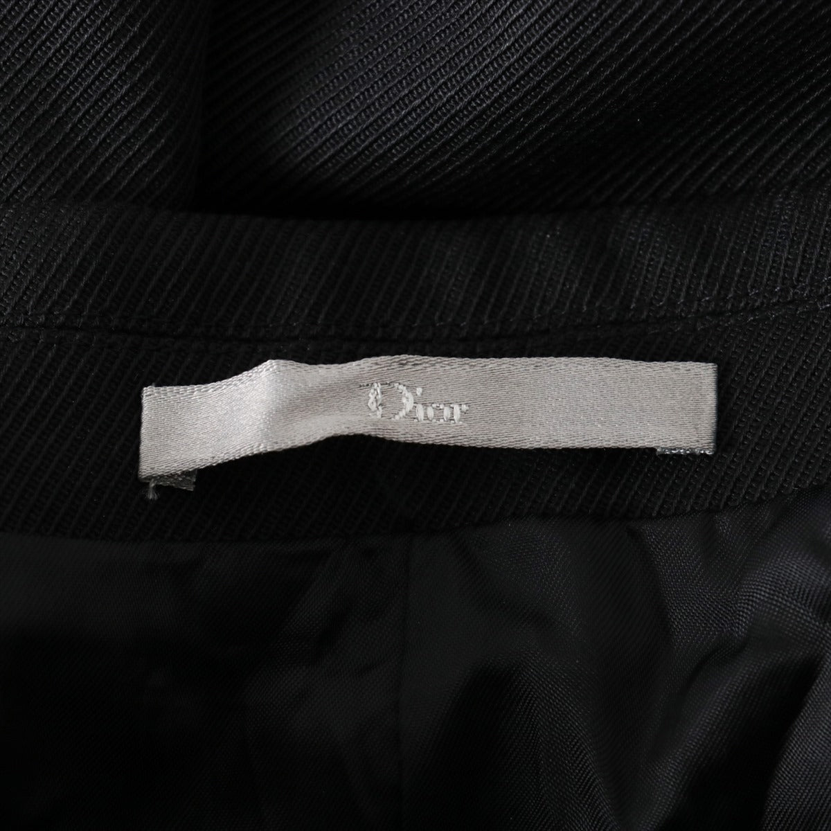 ディオールオム 17AW ウール テーラードジャケット 48 メンズ ブラック  ステープラー 装飾