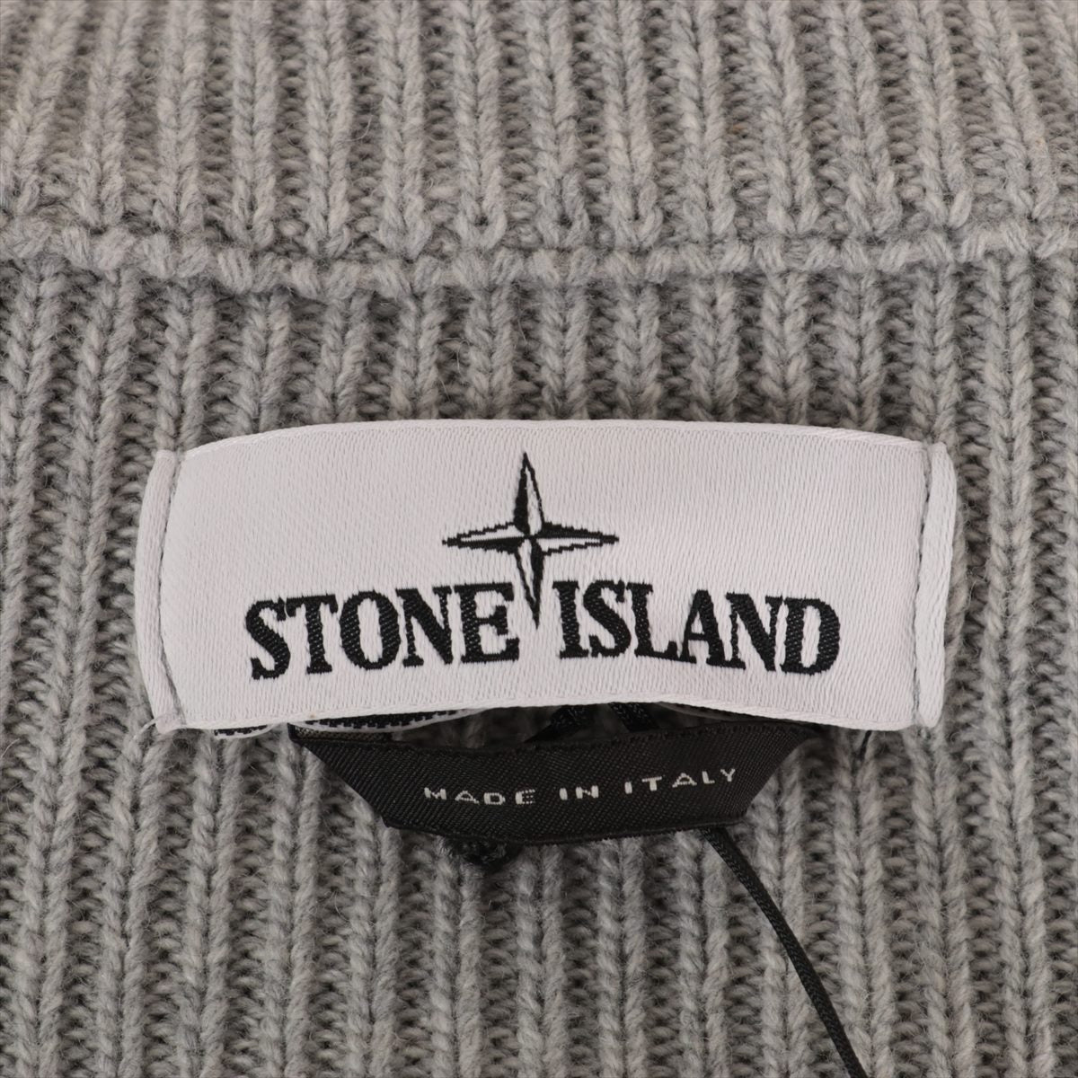 Stone Island ストーンアイランド ウールニット アイボリー メンズリブ編み