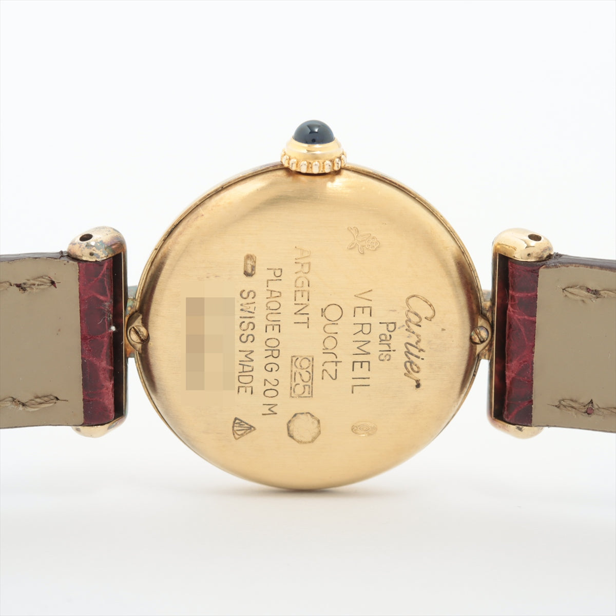 ABランク カルティエ マストコリゼヴェルメイユ 腕時計 アイボリー文字盤 CARTIER レディース ゴールド ブラック