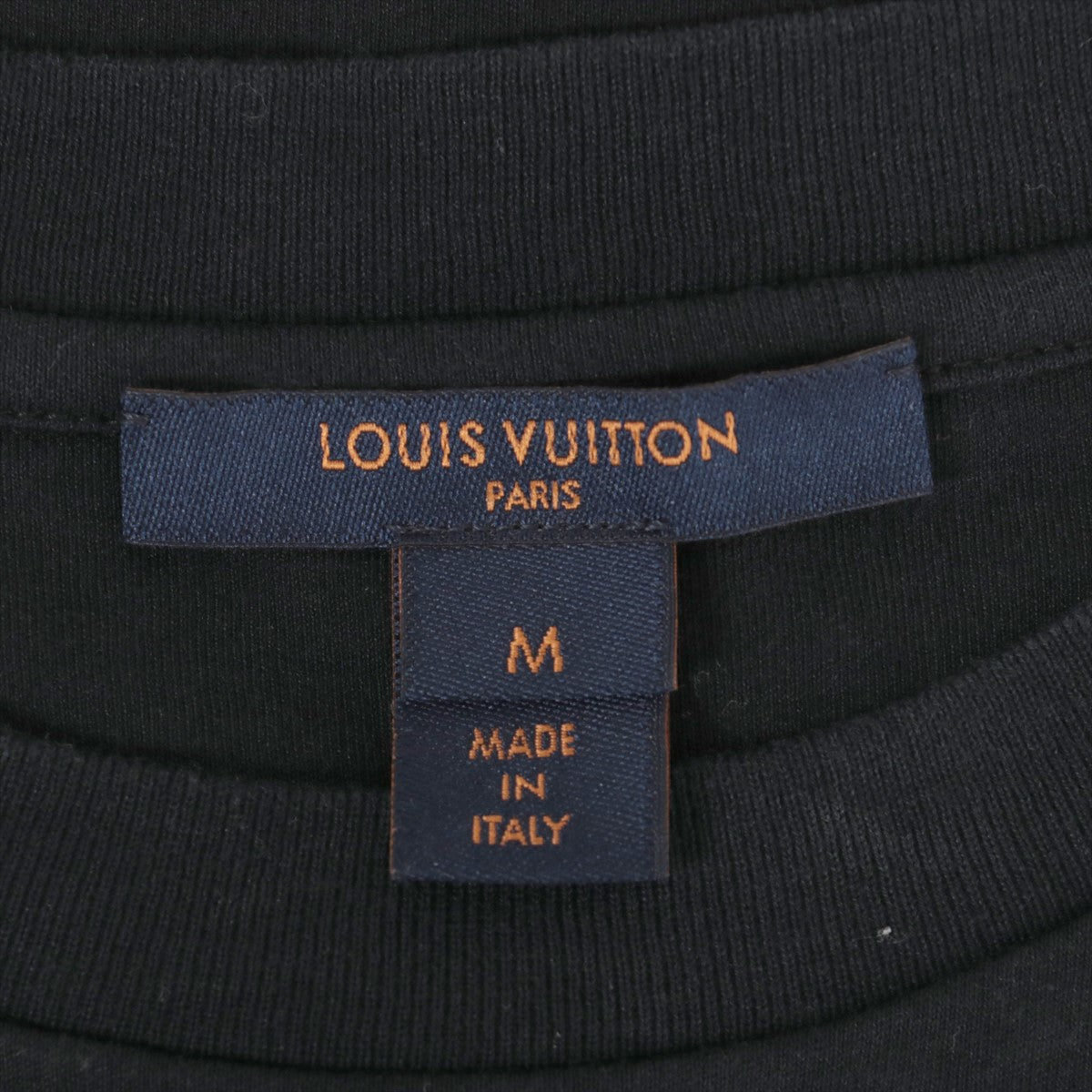 ルイヴィトン 19SS コットン Tシャツ M レディース ブラック  RW191W LVスタンプ