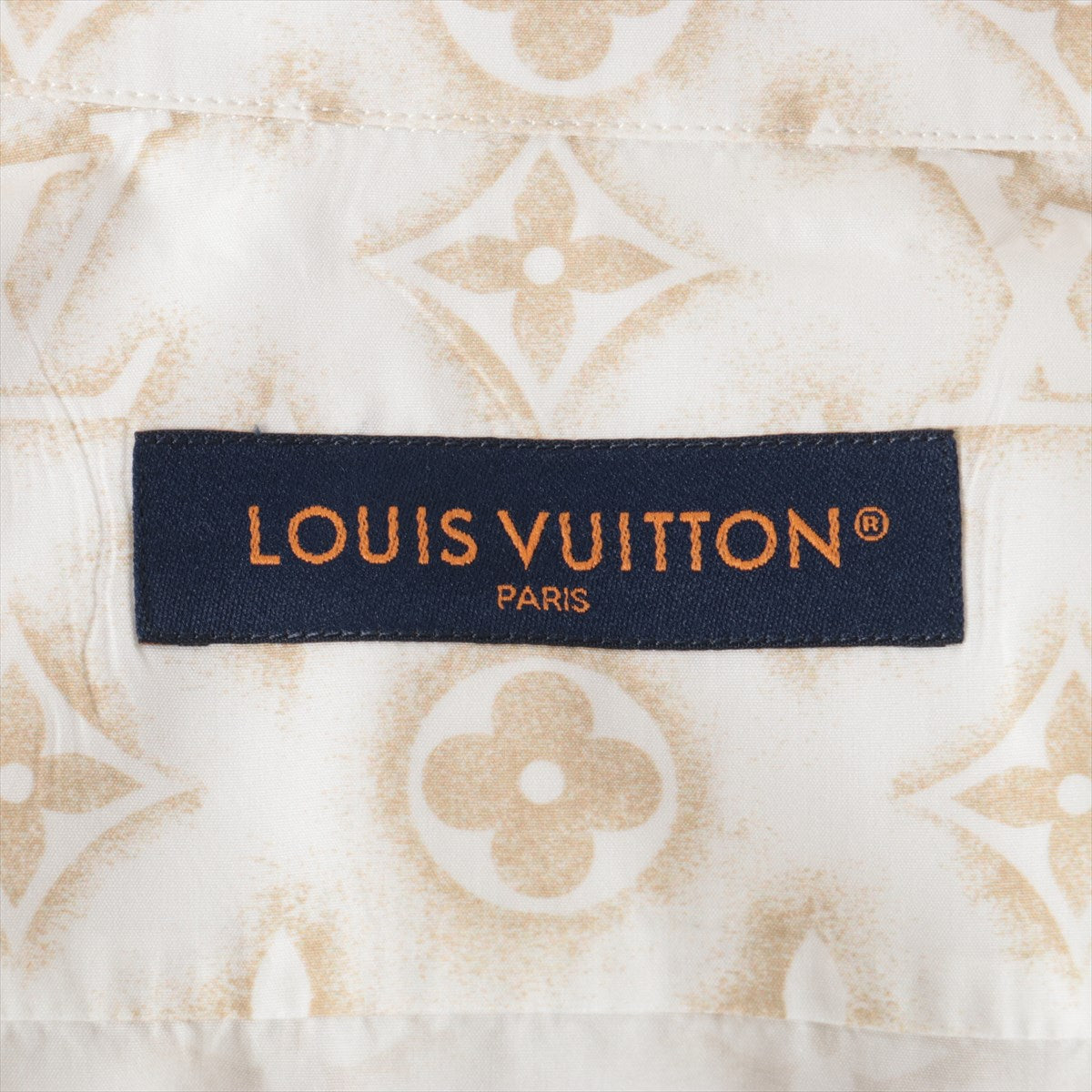 LOUIS VUITTON ルイヴィトン 23AW モノグラムプリント半袖Tシャツ カットソー ホワイト/ベージュ RM232M NPG HPY15W