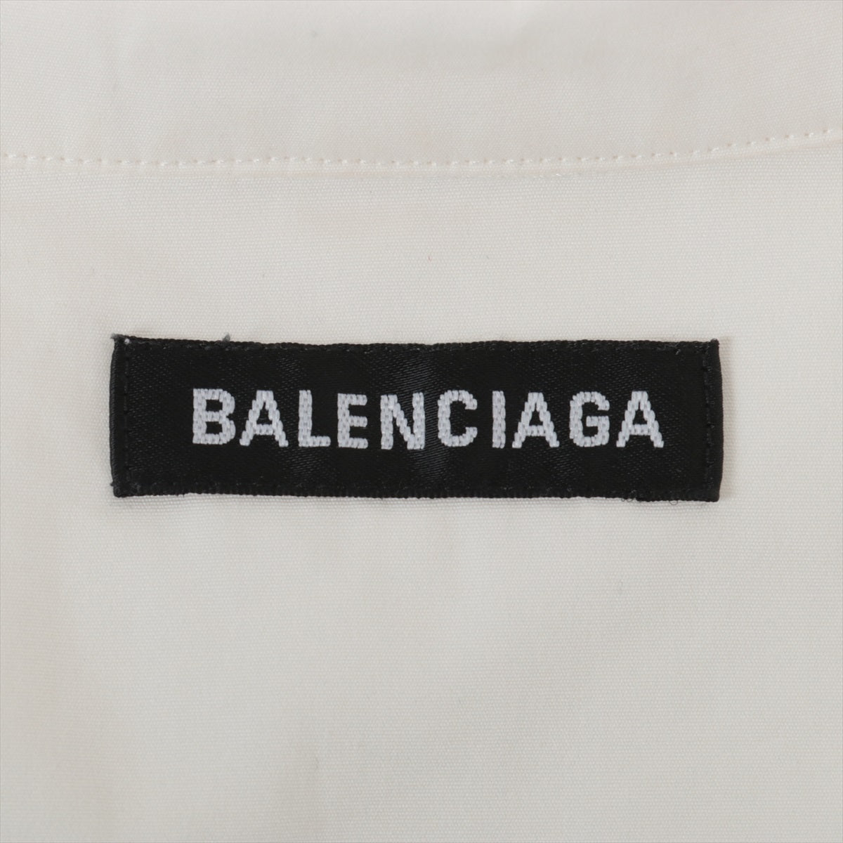 バレンシアガ 20年 コットン シャツ 38 メンズ ホワイト  622251 CREWロゴ