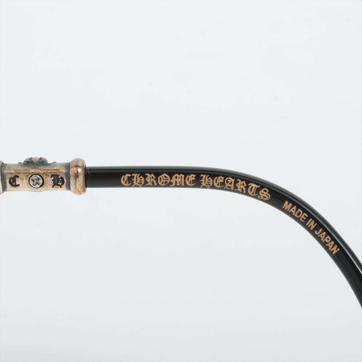 クロムハーツ BUBBA-A サングラス 表記なし 49□22-145 シルバー×ブラック 眼鏡 メタル