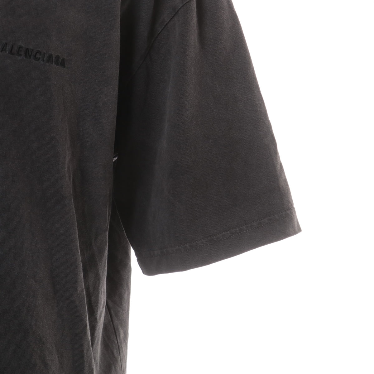 バレンシアガ コットン×ポリウレタン Tシャツ S メンズ グレー  612966 バックロゴ