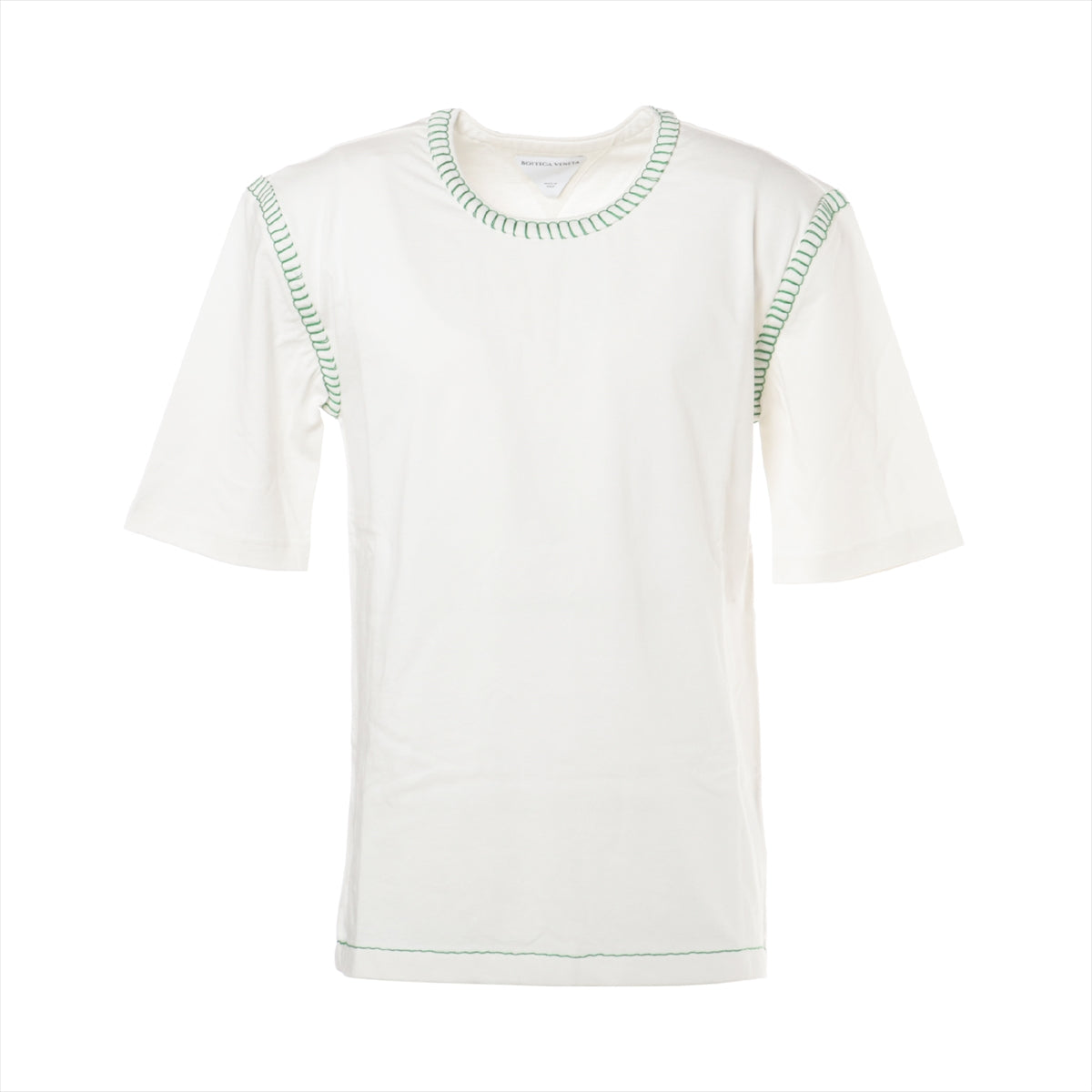 ボッテガヴェネタ 22SS コットン Tシャツ S メンズ ホワイト×グリーン ...