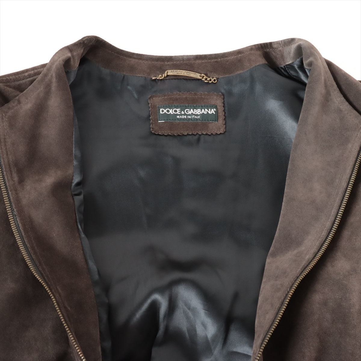 ドルチェ&ガッバーナ 素材不明 ジャケット サイズ表記なし メンズ ブラック×ブラウン  G9K60L
