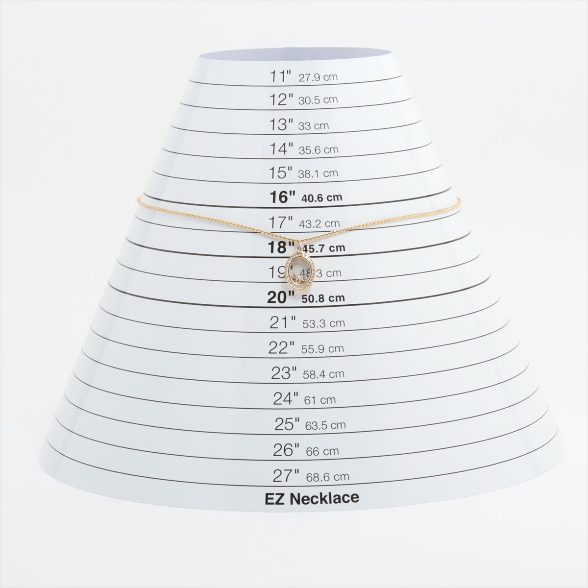 ショパール ハッピーダイヤモンド ダイヤ ネックレス 750(YG) 11.7g