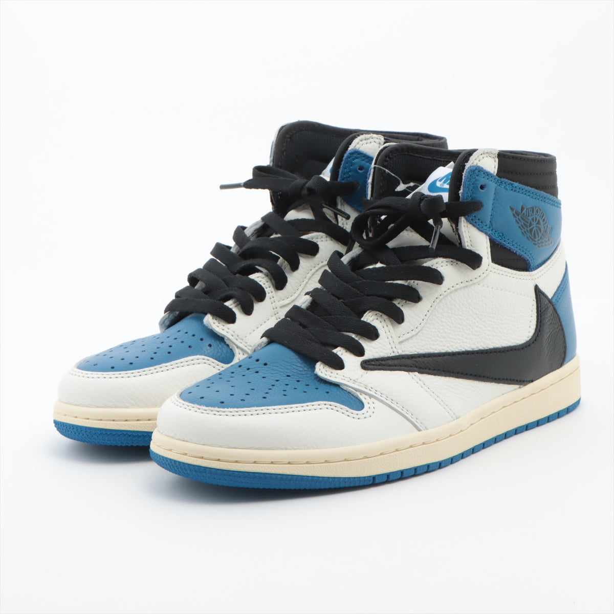 ナイキ×トラヴィス・スコット×フラグメント AIR JORDAN 1 RETRO HIGH OG レザー ハイカットスニーカー 25.5㎝  ｜a2433223｜中古ブランド品・ブランド古着通販｜ALLU（アリュー）