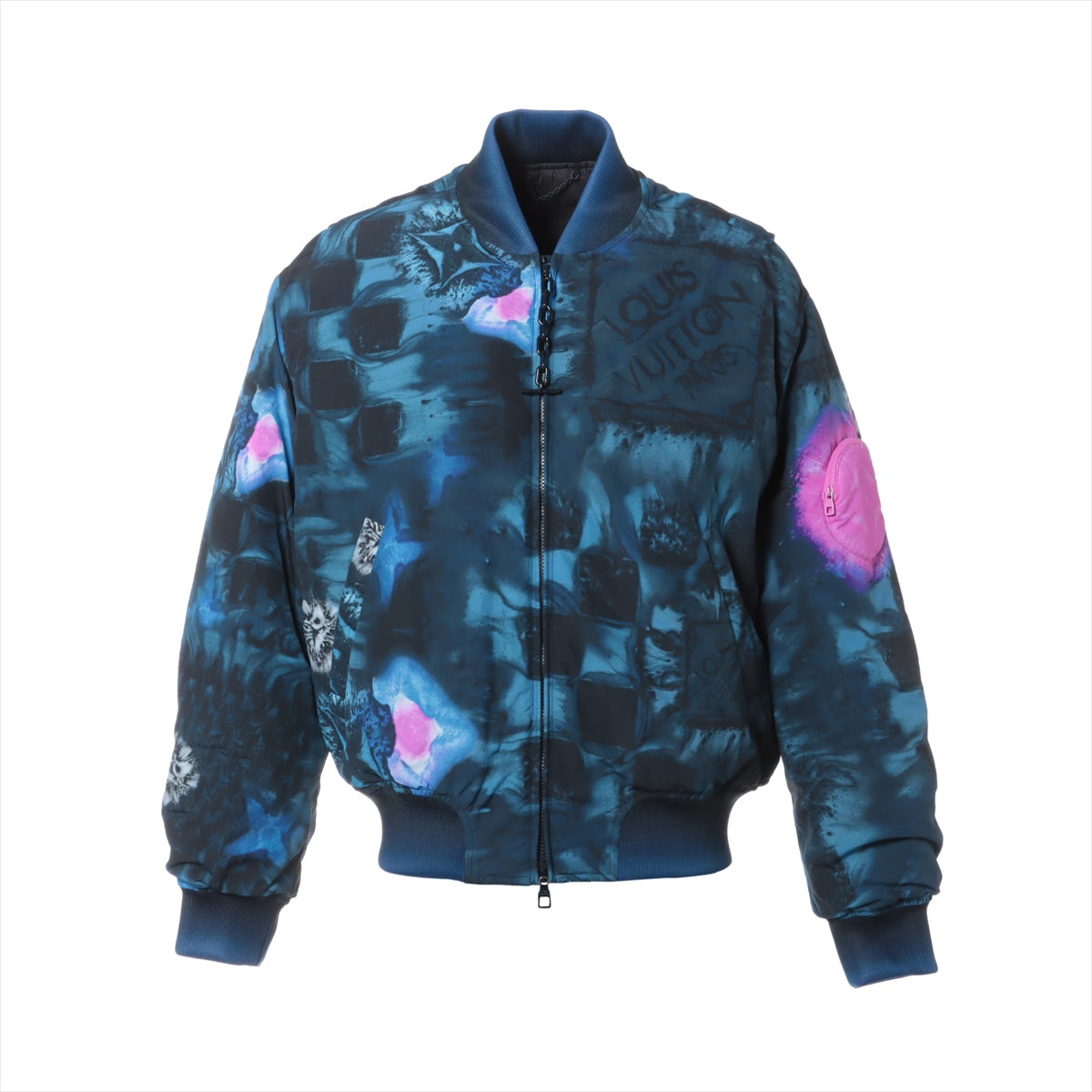 ルイヴィトン 21AW ナイロン ジャケット 50 メンズ マルチカラー  Solt Print Bomber HLB05EDR2