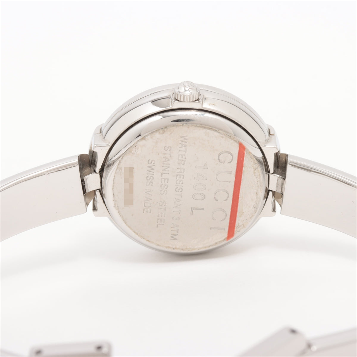 人気最新品【新品電池】グッチ ピンクシェル文字盤 バングル 腕時計 シルバー 1500L 時計