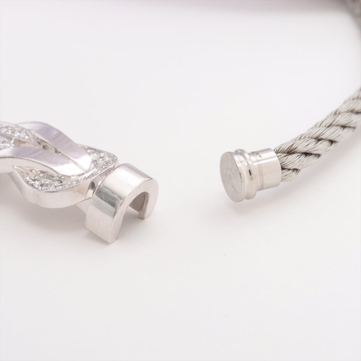 フレッド シャンス アンフィニ ハーフ ダイヤ ブレスレット 750(WG)×SS 7.5g ミディアム 14