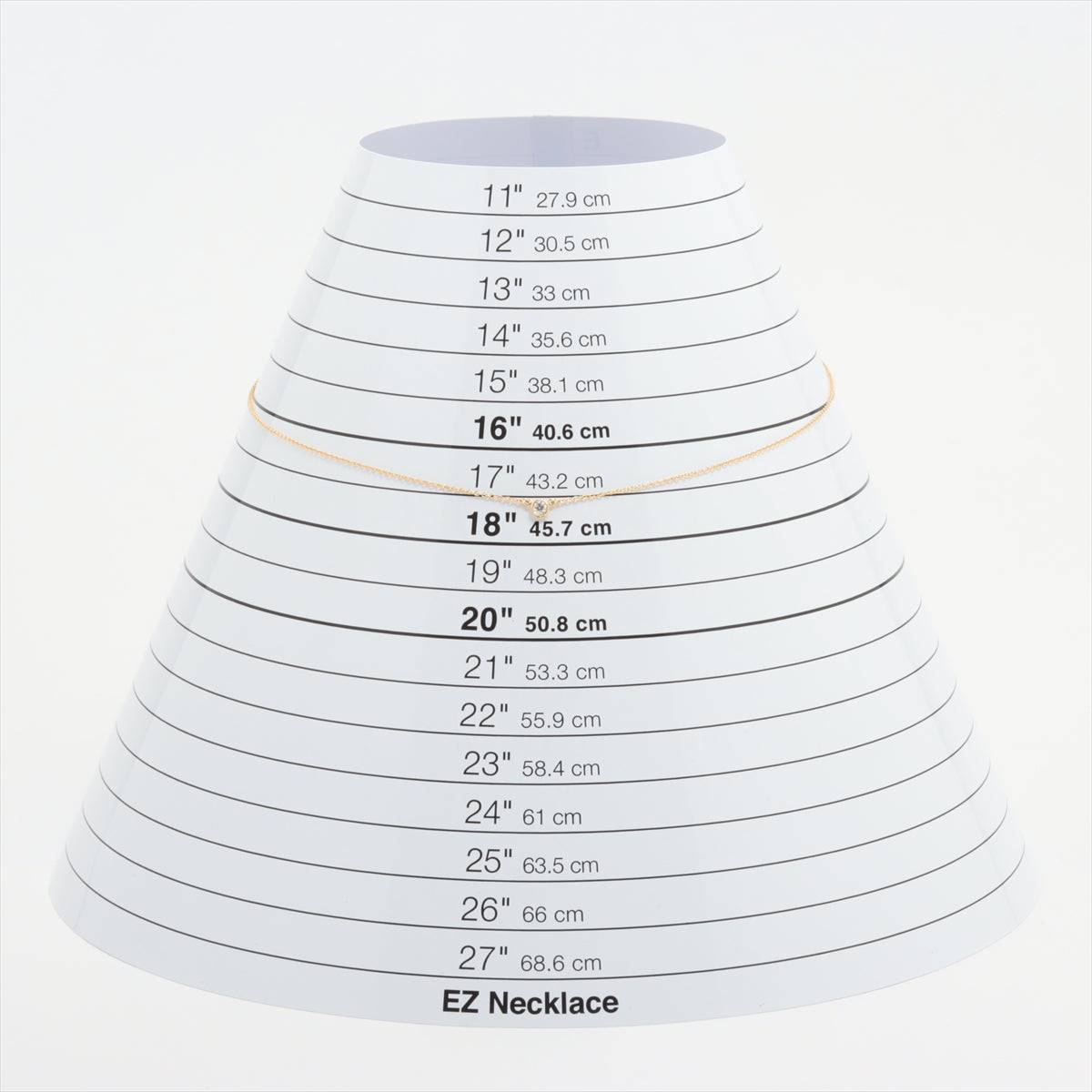 ティファニー バイザヤード 1P ダイヤ ネックレス 750(YG) 1.7g 直径約3.90mm